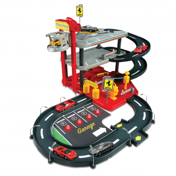 Ferrari R&P 1:43 ParkingGarage, inkl. 2 Fahrzeugen, Tragebox - 1:43 Race  & Play Play Sets - Bburago Ferrari Line - Modelling & Technology - Brands &  Products 